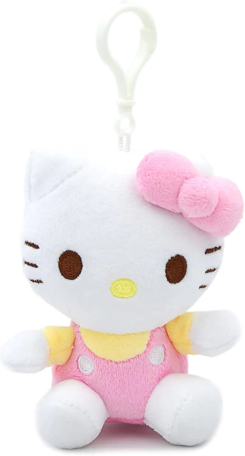 Hello Plush Toys for Kids 4.5” Inch Stuffed Animal Plush Backpack Decorations Bag Dolls Gift for Girls (Pink)