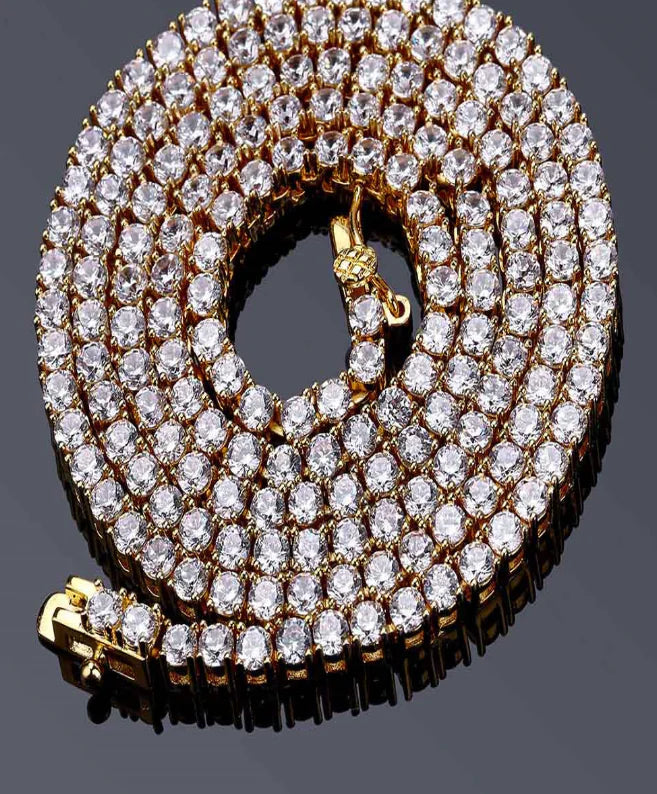 Zircon Necklace, Collar Chain, Men's Tennis Chain