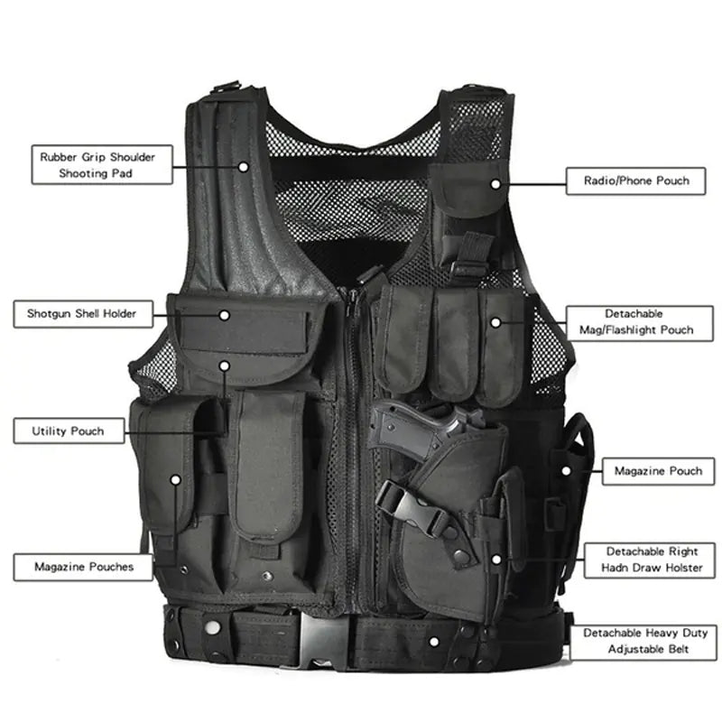 Tactical Vest for Outdoor Survival and Adventure Gear