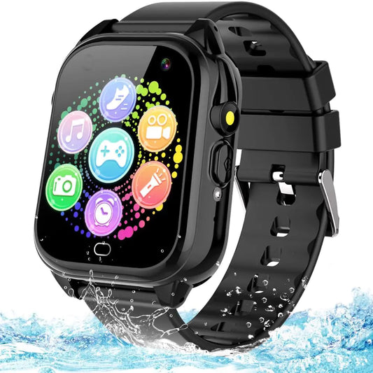 BEIARA Waterproof Kids Smart Watch for 3-12 Years Old Boys Girls Toys with 26 Game Video Camera Pedometer Music Player Alarm Clock Calculator 1.44 HD Touchscreen Educational Toys Birthdays Gifts