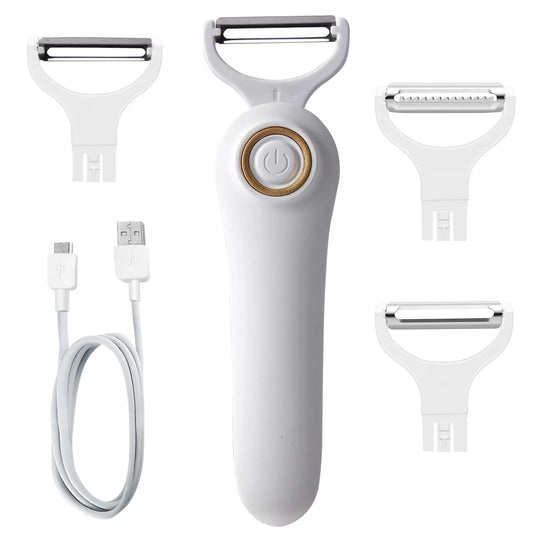 Electric Potato Peeler Handheld Electric Vegetables and Fruit Peeler 3-in-1 Pro Set USB Rechargeable Kitchen Gadgets for Apples Potato Carrots Cucumber