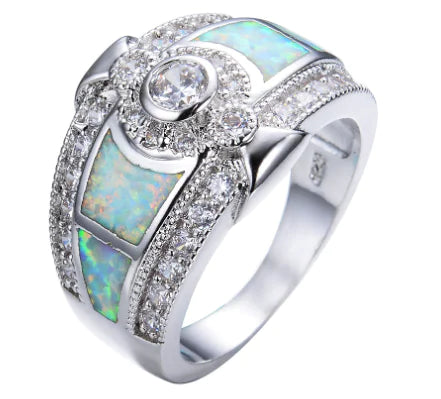 White Aobao Popular Zircon Diamond Ring