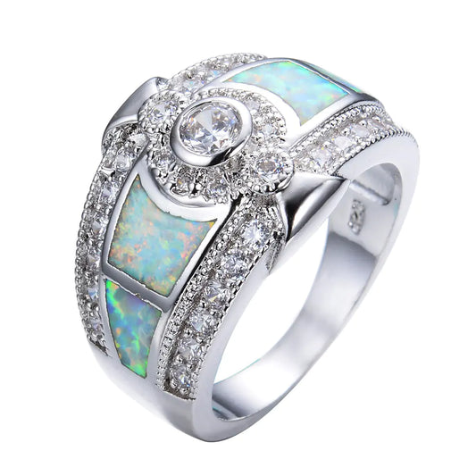 White Aobao Popular Zircon Diamond Ring