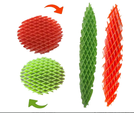 Fidget Toys ， Fidget Worm ToyStress Relief Fidget Toys for Kids&AdultsElastic Mesh ToysSensory Slug Fidget ToyResistance Fidget ToysAnxiety Relief Toys (Green+Orange)
