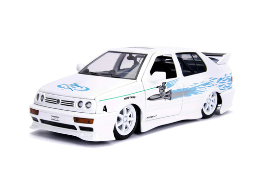 Jada Toys Fast & Furious 1:24 Jesses Volkswagen Jetta Die-cast Car Toys for Kids and Adults White (99591W)