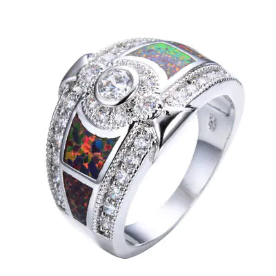 White Aobao Popular Zircon Diamond Ring