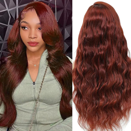 Hiyoker Reddish Brown Wig Human Hair 13x4 HD Lace Front Wigs Human Hair Pre Plucked Body Wave Reddish Brown Lace Front Wigs Human Hair Glueless Lace Frontal Human Hair Wigs 22 Inch