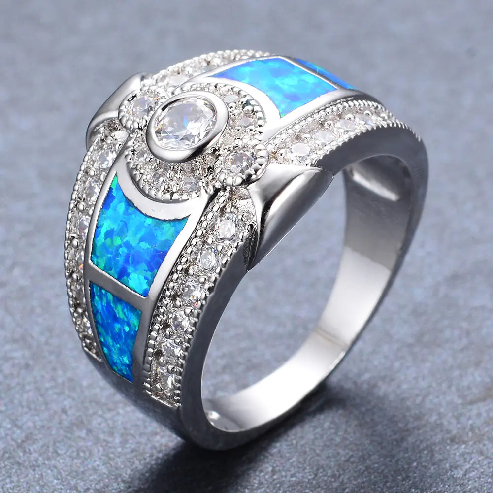 White Aobao Popular Zircon Diamond Ring